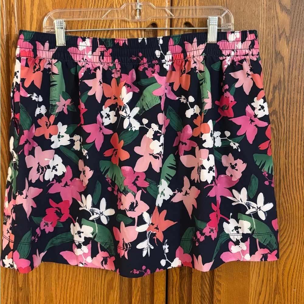Speedo Women's Tropical Floral Skort - Pink, Green, White - Picture 2 of 7